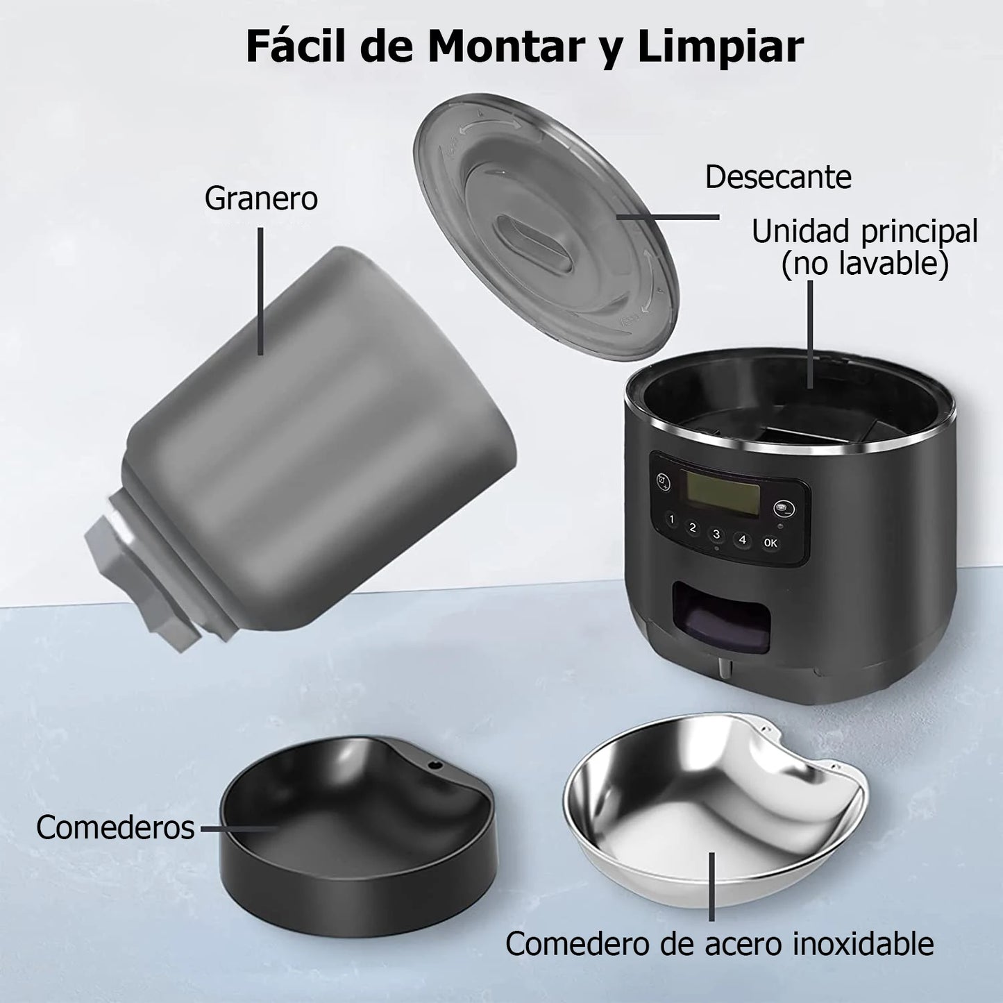 No more waste or missed meals with the 4L Smart Pet Food Feeder