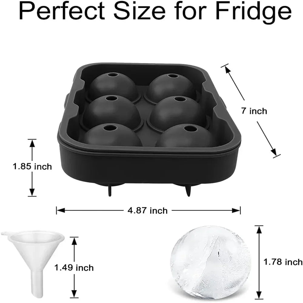 Elevate Your Drinks: Large 3D Silicone Ice Sphere Mould for Whiskey & Cocktail