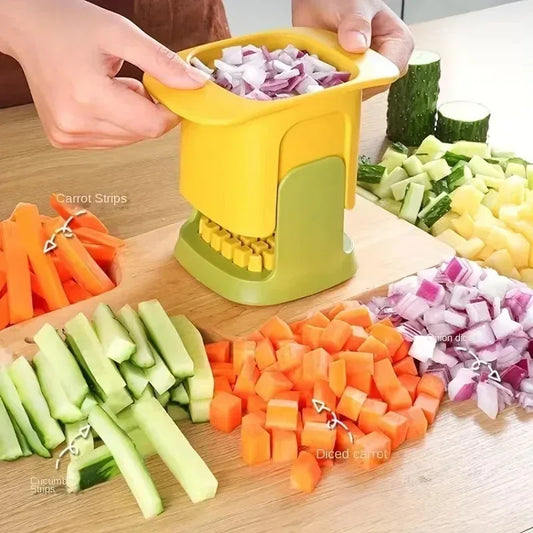 Multifunctional Vegetable Chopper and Slicer with Ergonomic Handle