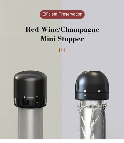 Airtight Wine & Champagne Preservation Stopper – Vacuum Seal Accessory