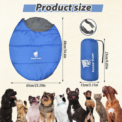 Cosy Adventures Foldable Hooded Pet Sleeping Bag Outdoor & Home