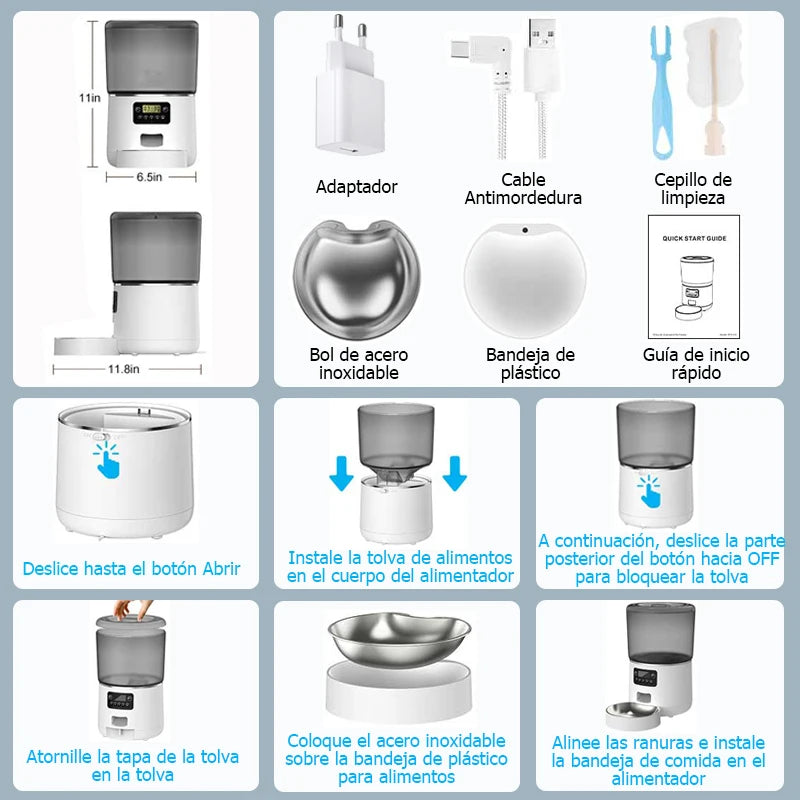 No more waste or missed meals with the 4L Smart Pet Food Feeder