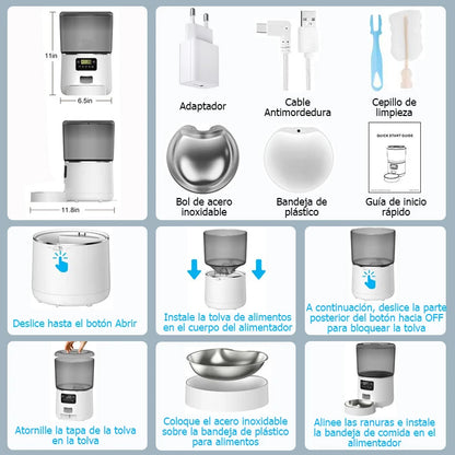 No more waste or missed meals with the 4L Smart Pet Food Feeder