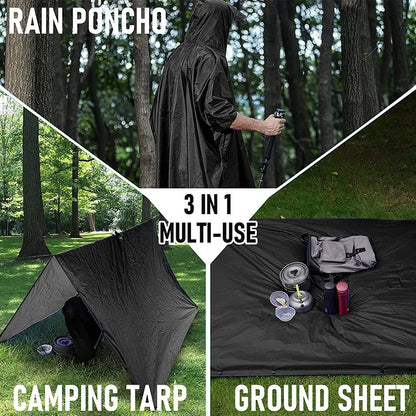 All-Weather Protection Camping & Hiking Waterproof Poncho