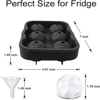 Elevate Your Drinks: Large 3D Silicone Ice Sphere Mould for Whiskey & Cocktail