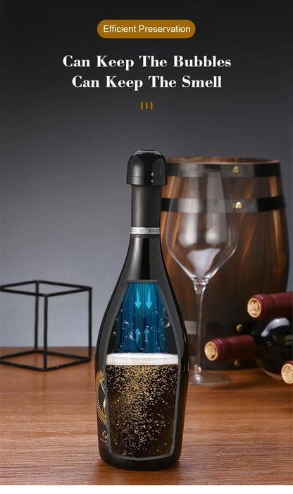 Airtight Wine & Champagne Preservation Stopper – Vacuum Seal Accessory