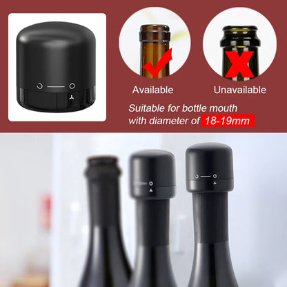 Airtight Wine & Champagne Preservation Stopper – Vacuum Seal Accessory