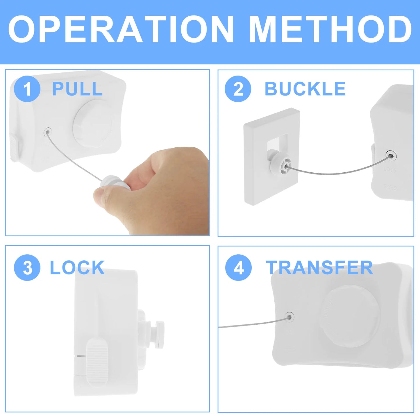 5M Retractable Wall-Mounted Clothesline – Invisible, Durable & Space-Saving for Easy Drying