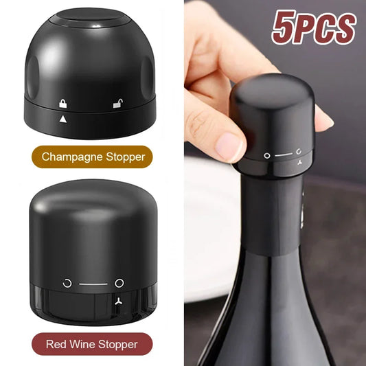 Airtight Wine & Champagne Preservation Stopper – Vacuum Seal Accessory