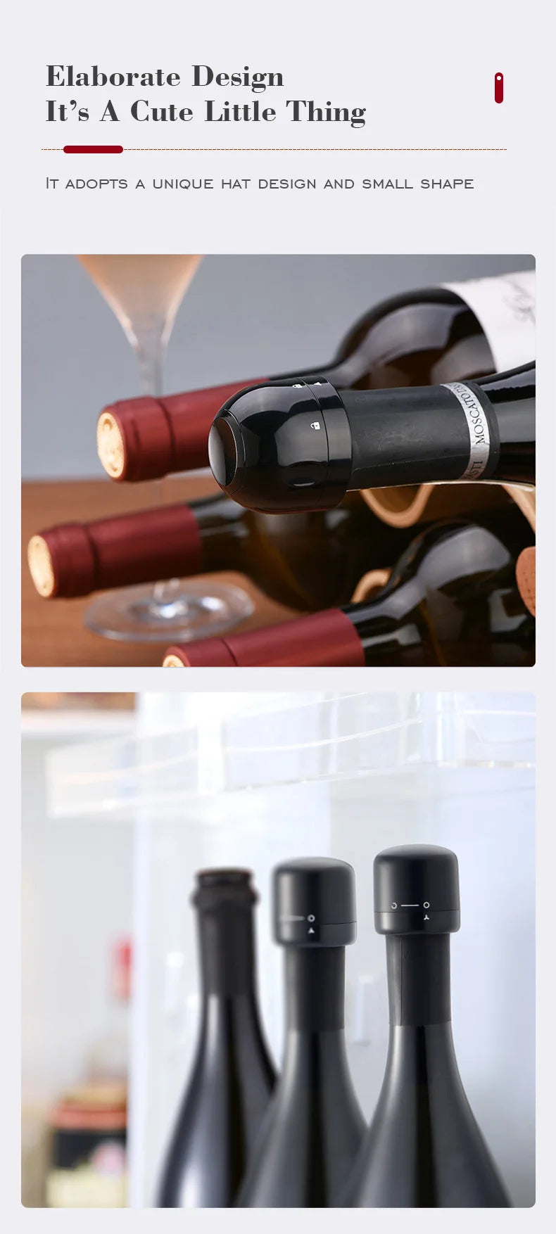 Airtight Wine & Champagne Preservation Stopper – Vacuum Seal Accessory
