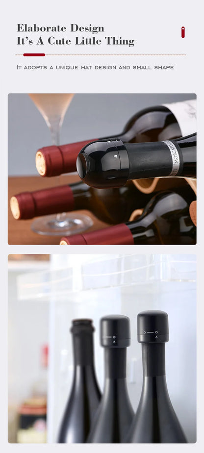 Airtight Wine & Champagne Preservation Stopper – Vacuum Seal Accessory