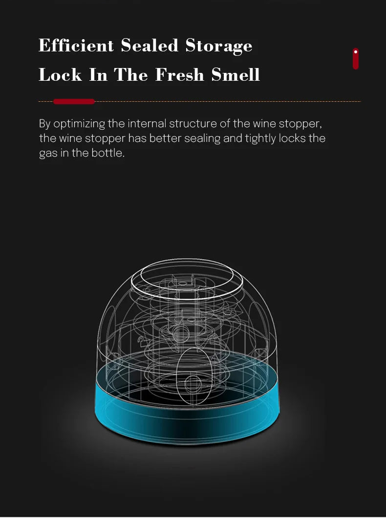 Airtight Wine & Champagne Preservation Stopper – Vacuum Seal Accessory