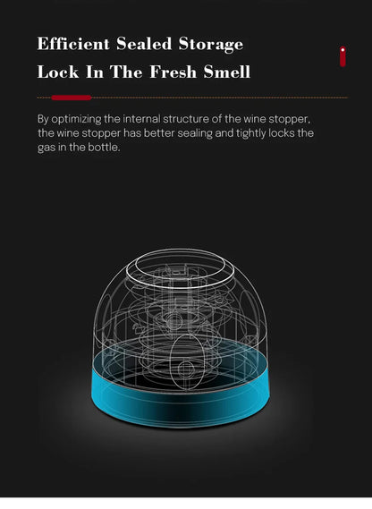 Airtight Wine & Champagne Preservation Stopper – Vacuum Seal Accessory