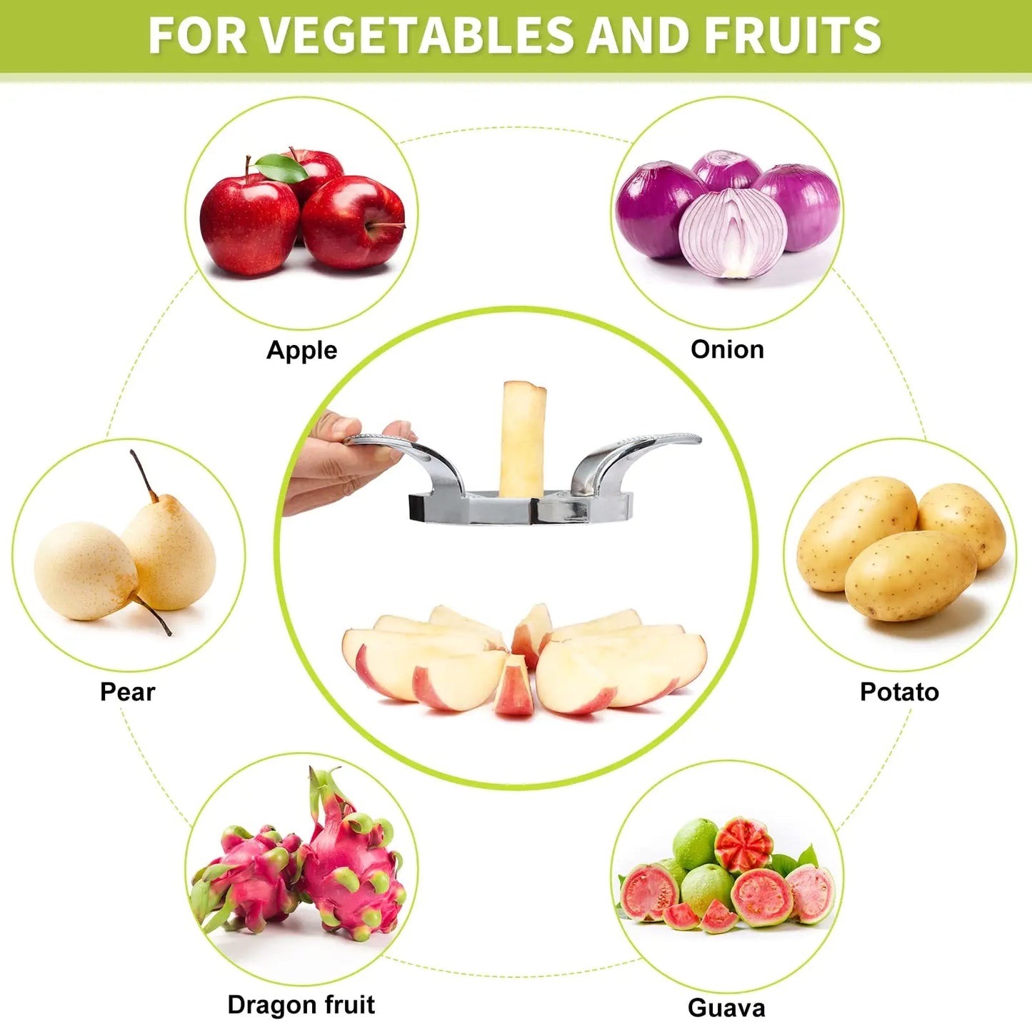 Heavy-Duty 12-Slice Stainless Steel Apple Corer