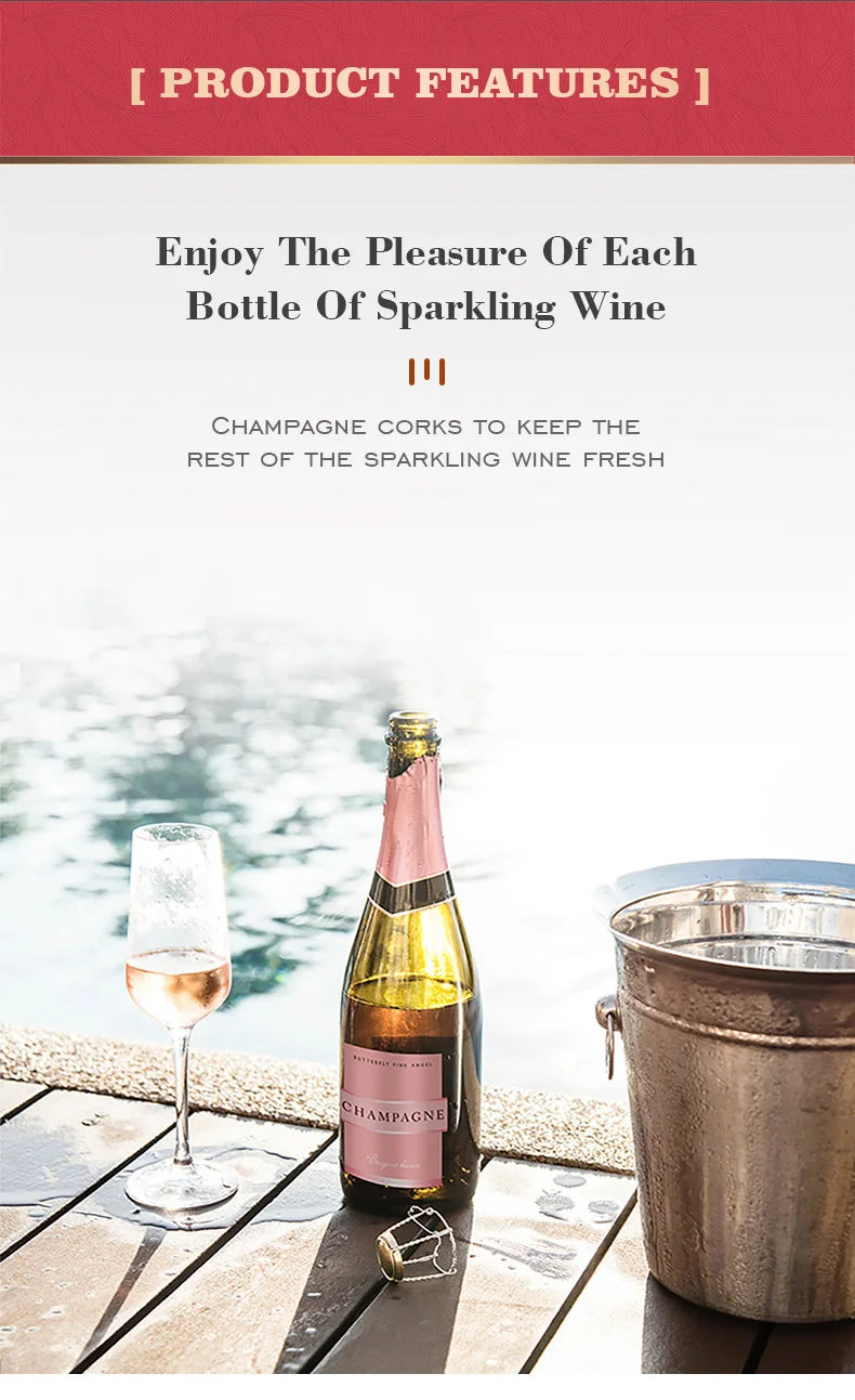 Airtight Wine & Champagne Preservation Stopper – Vacuum Seal Accessory