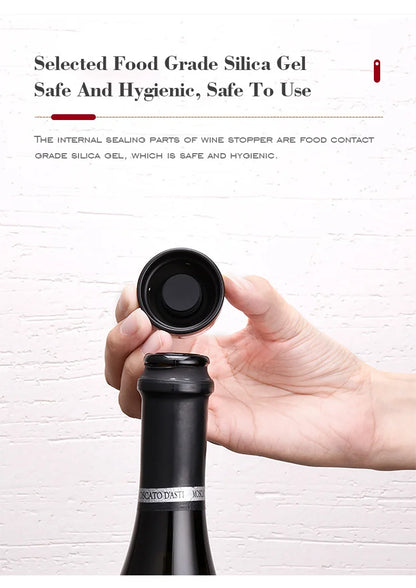 Airtight Wine & Champagne Preservation Stopper – Vacuum Seal Accessory