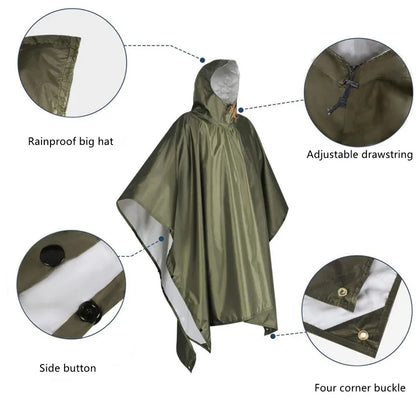 All-Weather Protection Camping & Hiking Waterproof Poncho